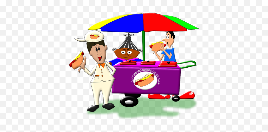 Hot Dog Stand - Vendor Clipart Png Emoji,Emoji Cupcake Stand