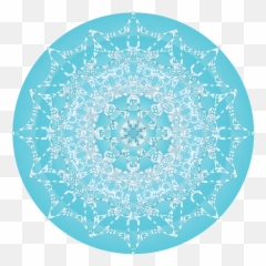 Pattern Flower Circle Blue Symbol Emoji