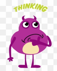 Kid Monster Emoji 2 - Cartoon,Purple Monster Emoji