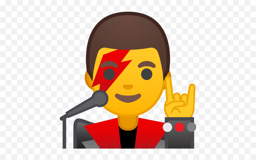 Man Singer Emoji - Singer Emoji,Starstruck Emoji