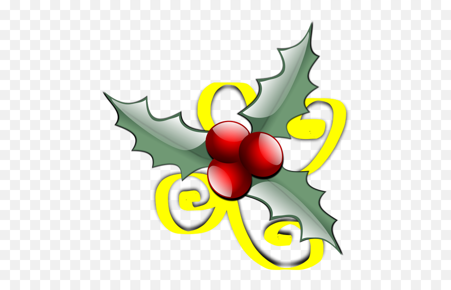 Floral Vector Decoration - Clipart Small Christmas Decorations Emoji,Emoji Happy Birthday Message