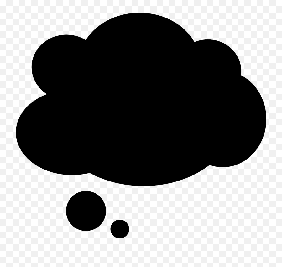 Thinking Think Bubble Speech Bubble - Black Thought Bubble Emoji,Boy Thinking Emoji