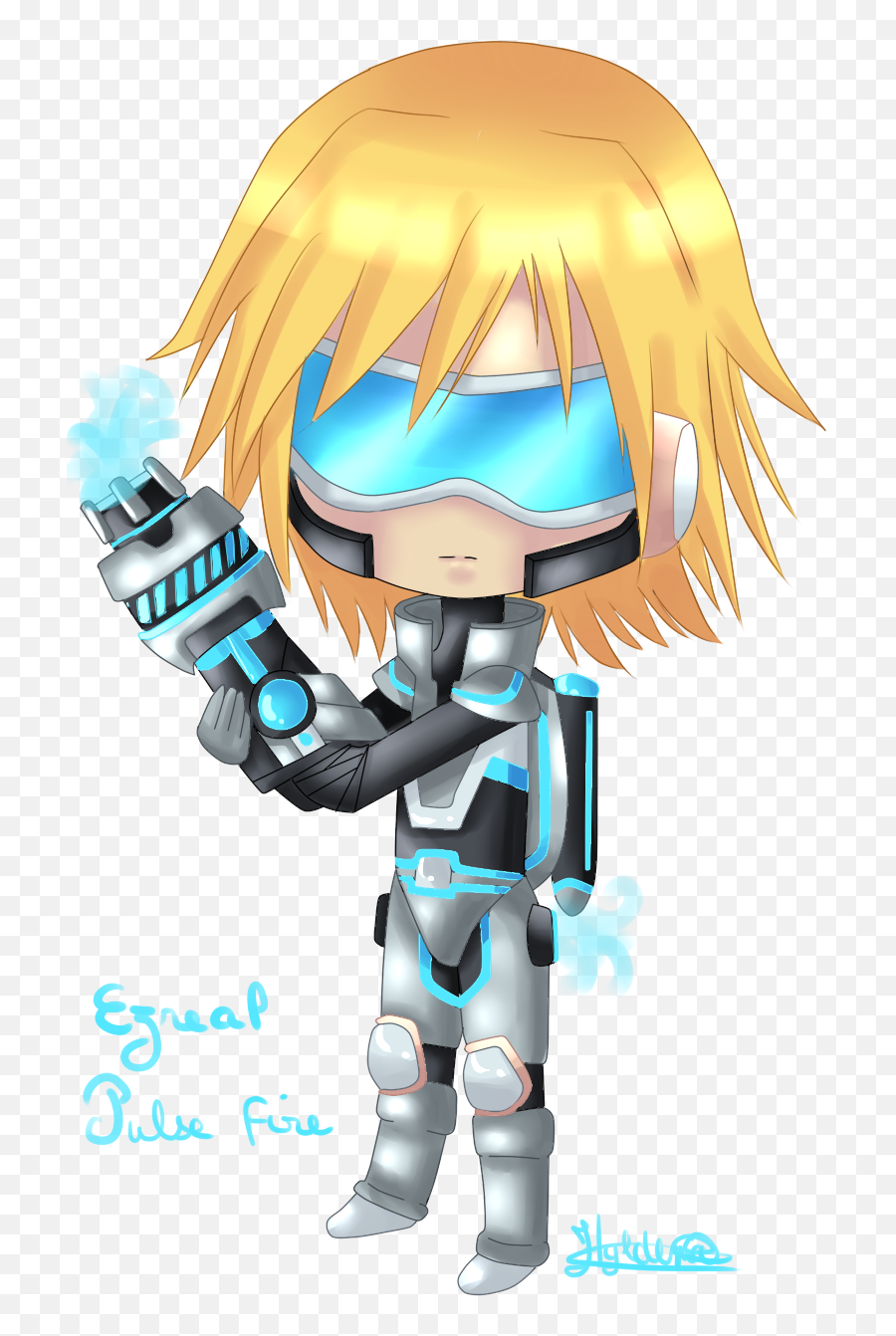 Download Chibi Ezreal Pulse Fire - League Of Legends Chibi Ezreal Lol Chibi Emoji,League Of Legends Emoji