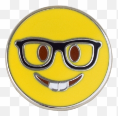 Nerd Emoji Pin - Lapel Pin,Geek Emoji