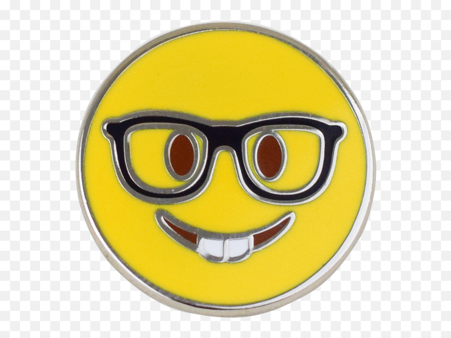 Nerd Emoji Pin - Lapel Pin,Geek Emoji