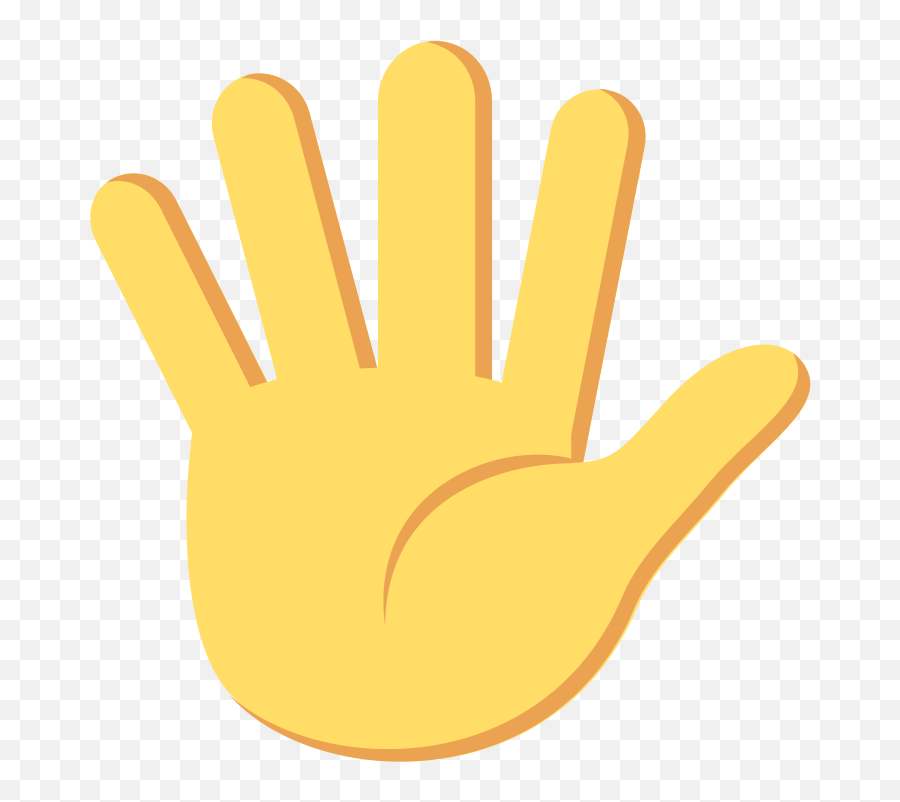 Emojione 1f590 - Splayed Hand Emoji,French Emoji - free transparent ...