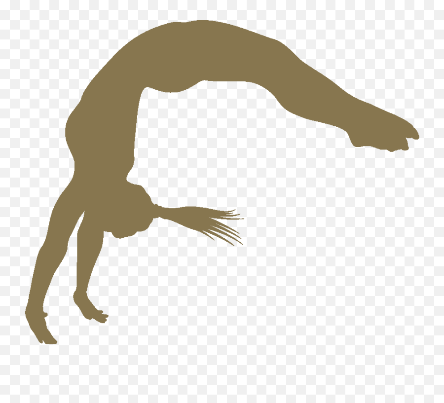 Back Handspring Gymnast Clipart - Gymnast Back Handspring Silhouette Emoji,Gymnast Emoji