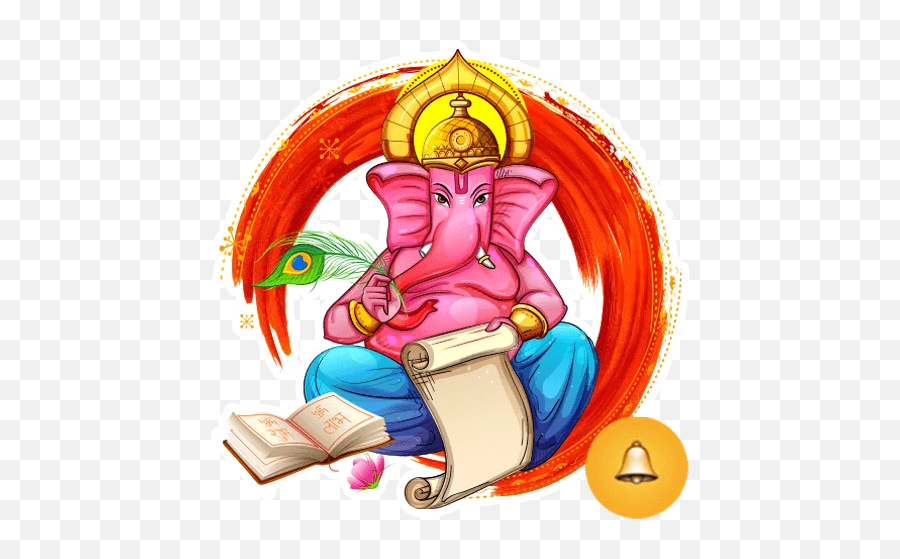 Ganesh Chaturthi Stickers For Whatsapp - Ganesh Background Vector Emoji,Dio Emoji