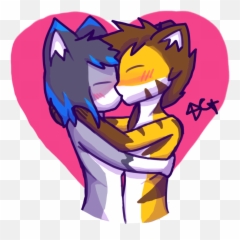 Kissing Furry Couple - Furry Kisses Art Emoji,Furry Emoji
