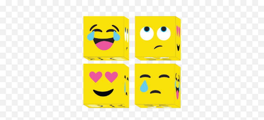 Emoji Cube Eraser Set Of 4 - Clip Art,Drum Set Emoji