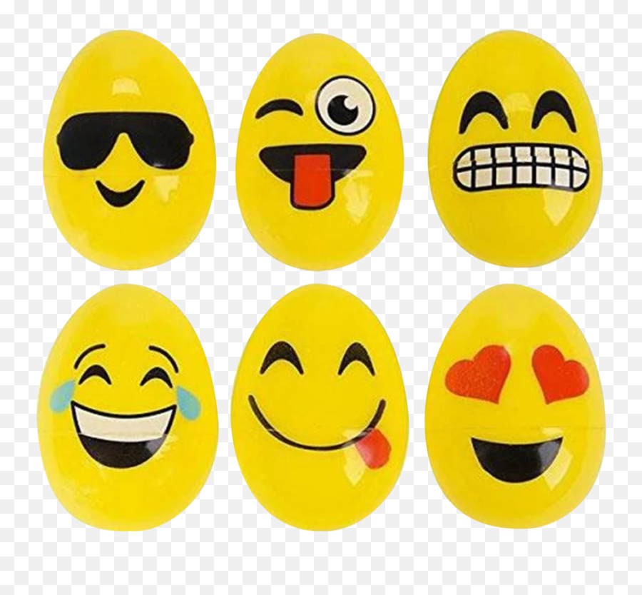 Plastic Easter Egg Hunt Set Emoji Faces - Sheet Of Emojis,Emoticon Set