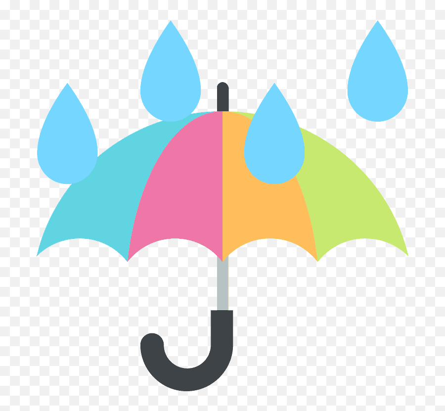 Umbrella With Rain Drops Emoji Clipart Free Download - Umbrella With Rain Drops,Water Drops Emoji