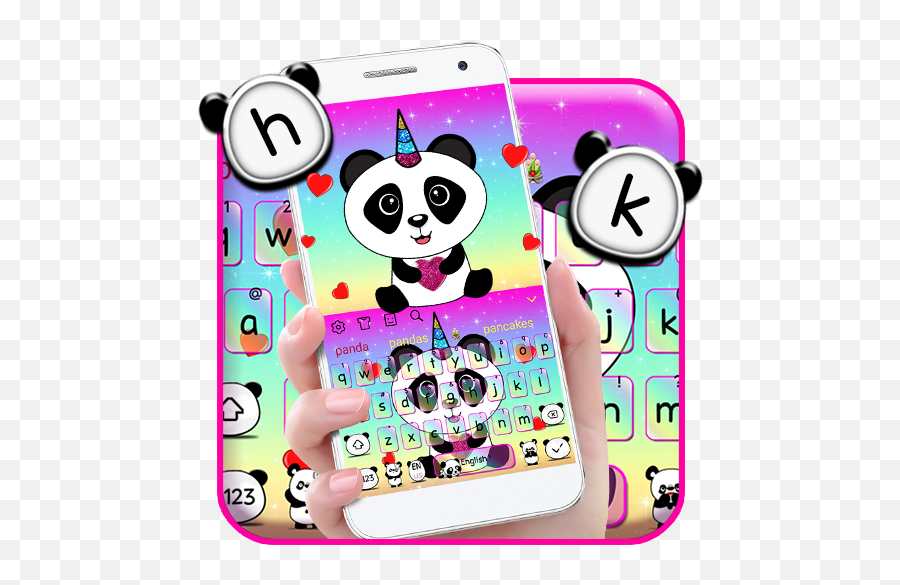 Cute Cartoon Panda Keyboard - Smartphone Emoji,Panda Emoji Keyboard