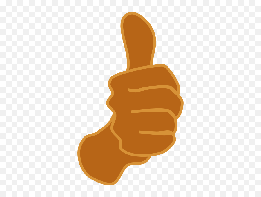 Thumbs Up Brown Clip Art At Vector Clip Art - Yellow Thumbs Up Clip Art Emoji,Brown Thumbs Up Emoji