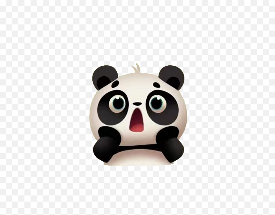 Superised Panda Emoji Png Image,Panda