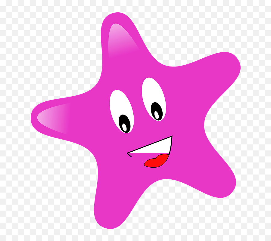Star Pink Colorful - Star Pink Clipart Emoji,Star Wars Emoticons