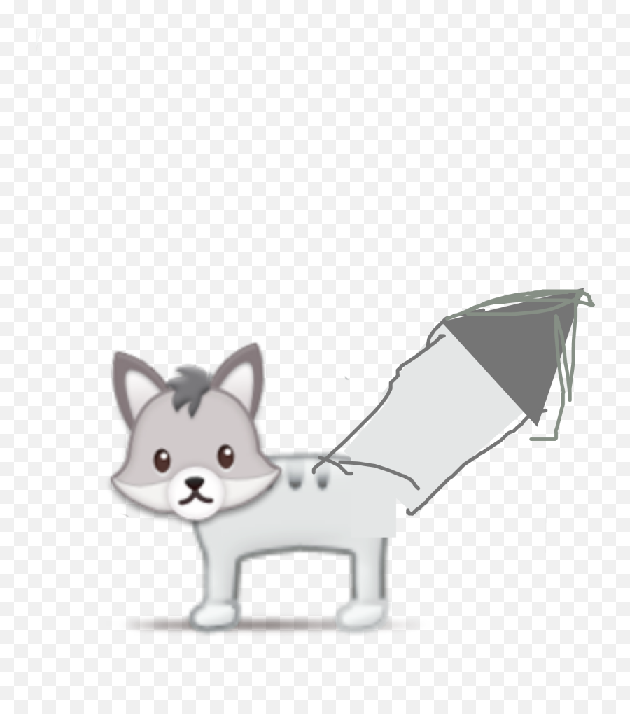 A Wolf Emoji - Cartoon,Emoji Wolf