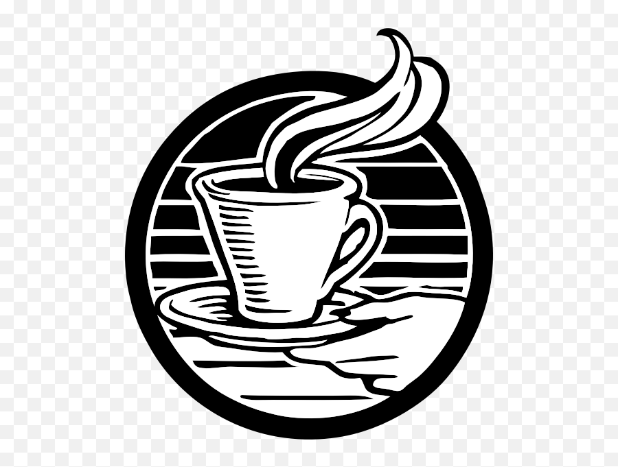 Cup Of Coffee Black And White Vector - Black And White Coffee Logo Emoji,Tea Emoji
