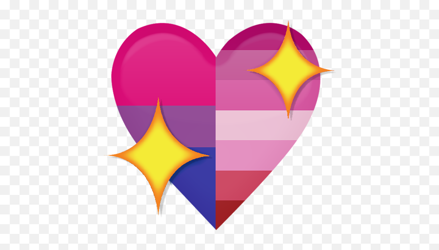 Im Just A Fragile Gentle Dumbass - Heart Emoji,Bisexual Heart Emoji