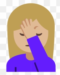 Download Emoji Facepalm Png - Hand On Forehead