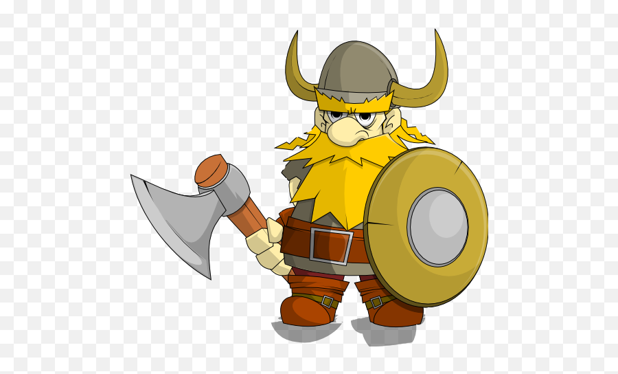 Iceland Sword Shield Battle Ready - Viking With Axe Cartoon Emoji,Sword And Shield Emoji