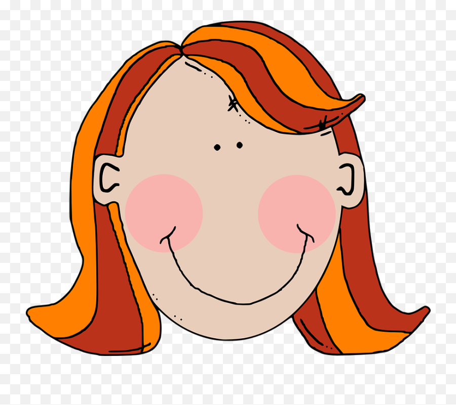 Jente Hodet Ansikt - Blank Face Image Cartoon Emoji,Og Peach Emoji