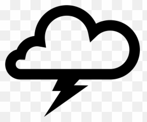 Lightning Thunder Cloudy Clouds - Storm Clipart Emoji