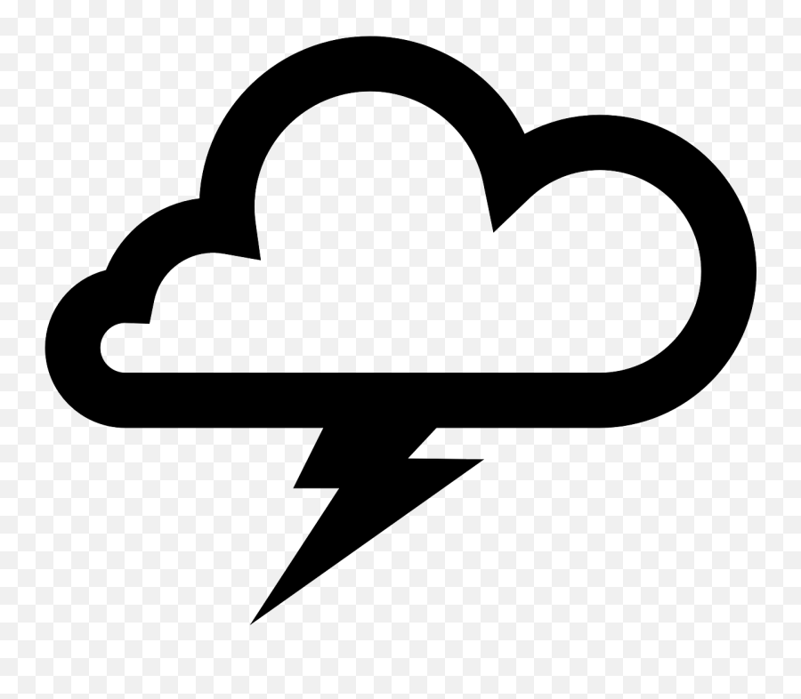 Lightning Thunder Cloudy Clouds - Storm Cloud Clipart Emoji,Lightning Bolt Arrow Emoji
