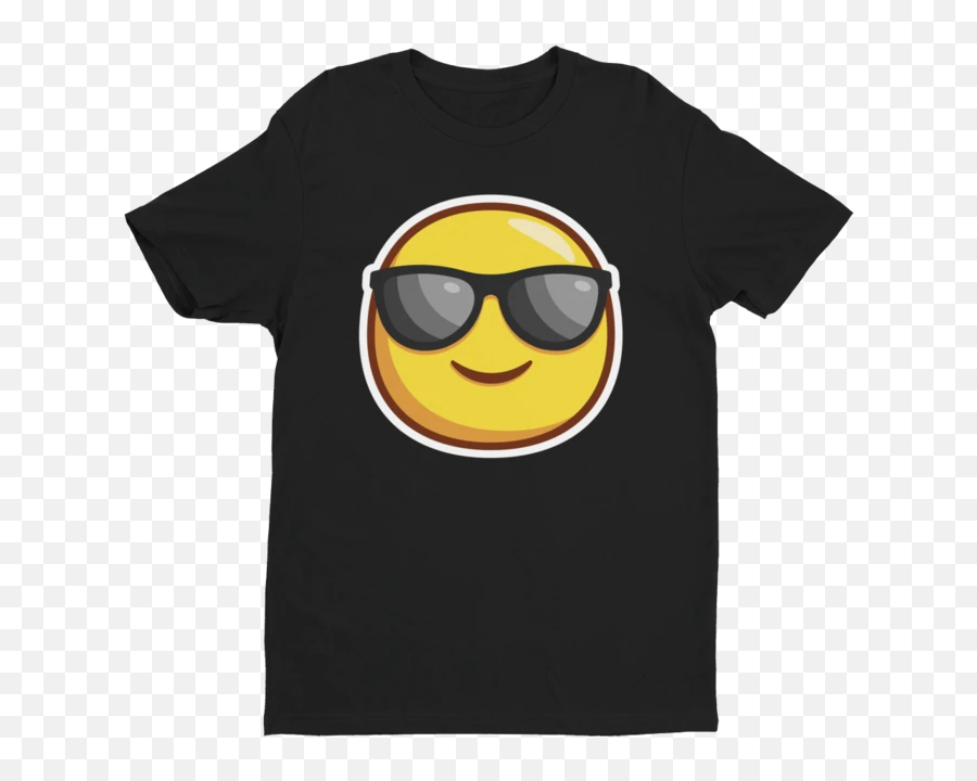 Cool Guy Emoji Short Sleeve Next Level T,Black Guy Emoji