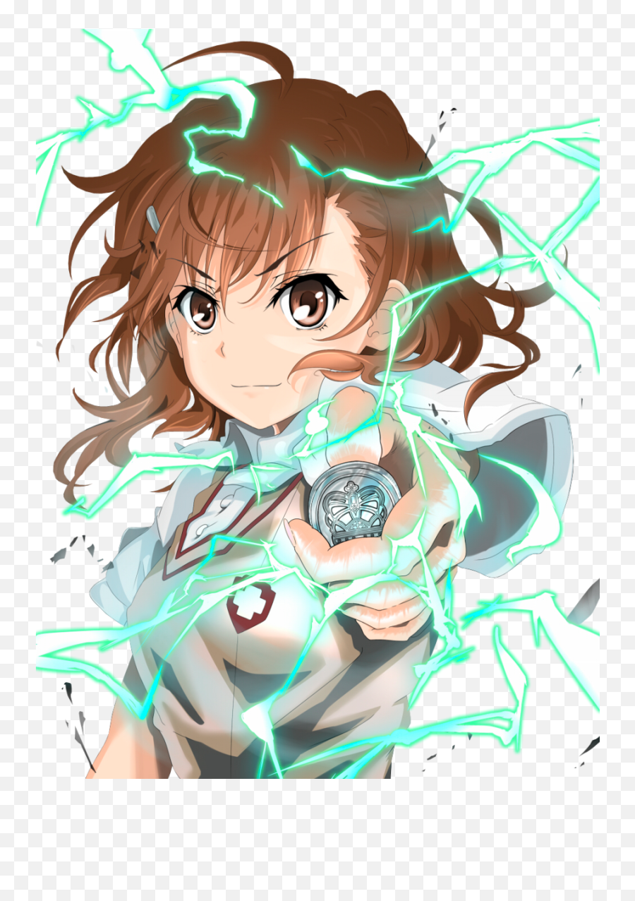 Anime Girl Lightning Kaminari Blue - Misaka Mikoto Use Railgun Emoji,Girl Lightning Emoji
