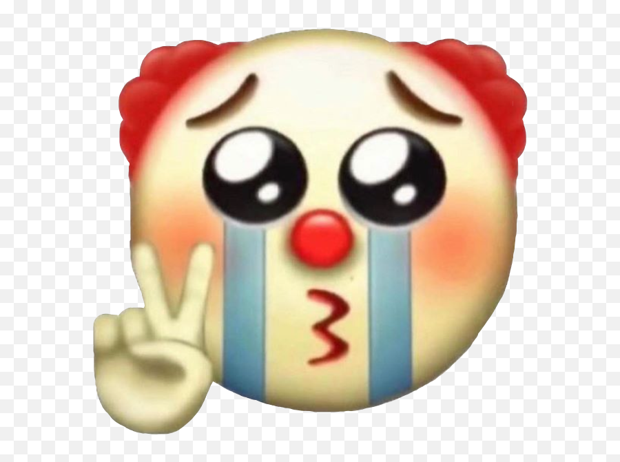 Clown Sad Emoji Crying Cry Funny Meme - Sad Clown Emoji Meme,Crying Emoji
