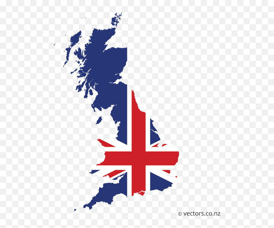 Uk Flag Vector Map Of Great Britain - Great Britain Country Flag Emoji,British Flag Emoji