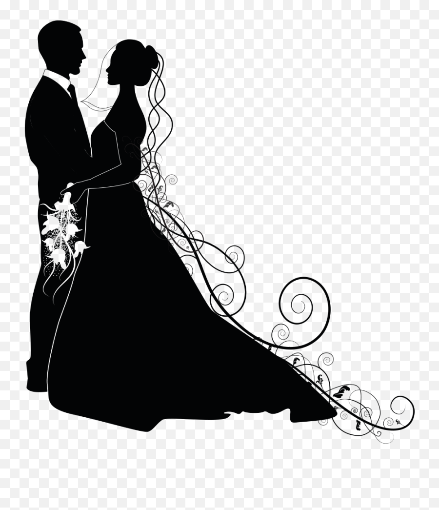 Wedding Invitation Bridegroom Clip Art - Bride And Groom Vector Png Emoji,Bride Emoji
