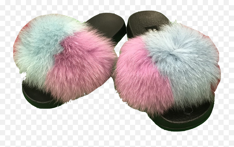 Maniere Furries Unicorn Multi Color Fur - Fur Clothing Emoji,Emoji Slippers