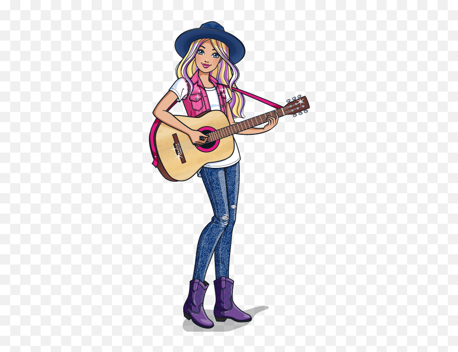 Barbie Band Tynker - Barbie With Guitar Emoji,Banjo Emoji