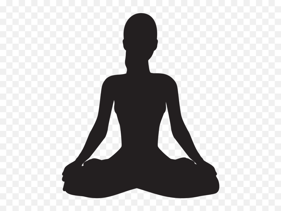 Transparent Silhouette Meditation Clipart - Meditation Silhouette Emoji,Meditating Emoji