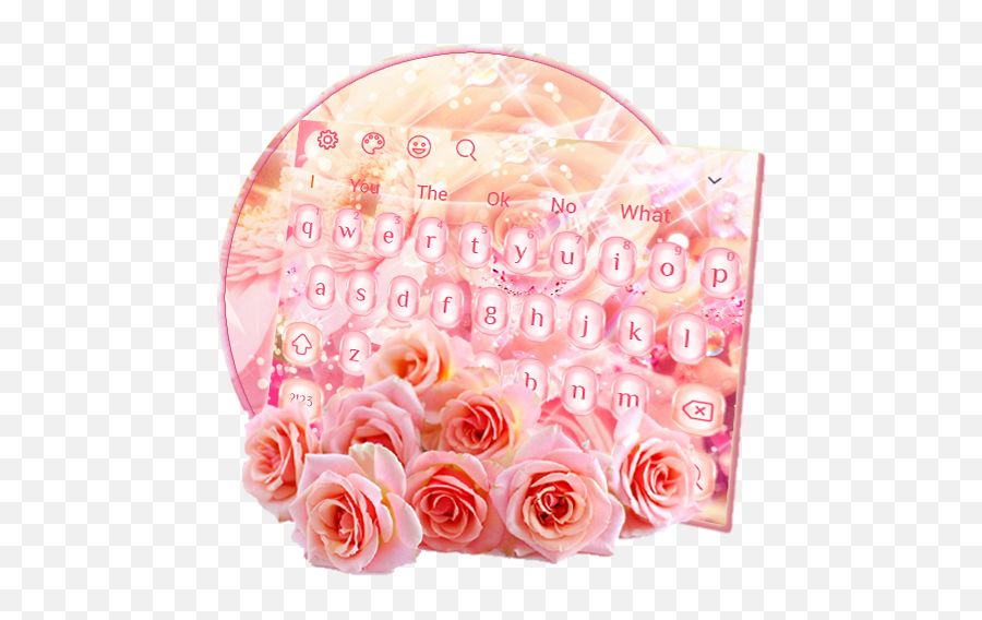 Download Glitter Roses Keyboard Theme Pink Rose For Android - Congratulations Moving Images With Flowers Hd Emoji,Rose Emoji Text