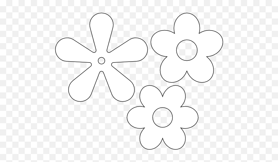 5 Petal Flower Clip Art Flower Icons Christmas Coloring - 5 Petal Flower Clipart Emoji,Black And White Flower Emoji
