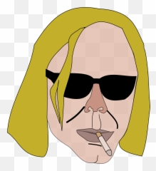 Man Smoker Sunglasses Cool Male Clipart - Full Size Smoking Cigarette Png Emoji