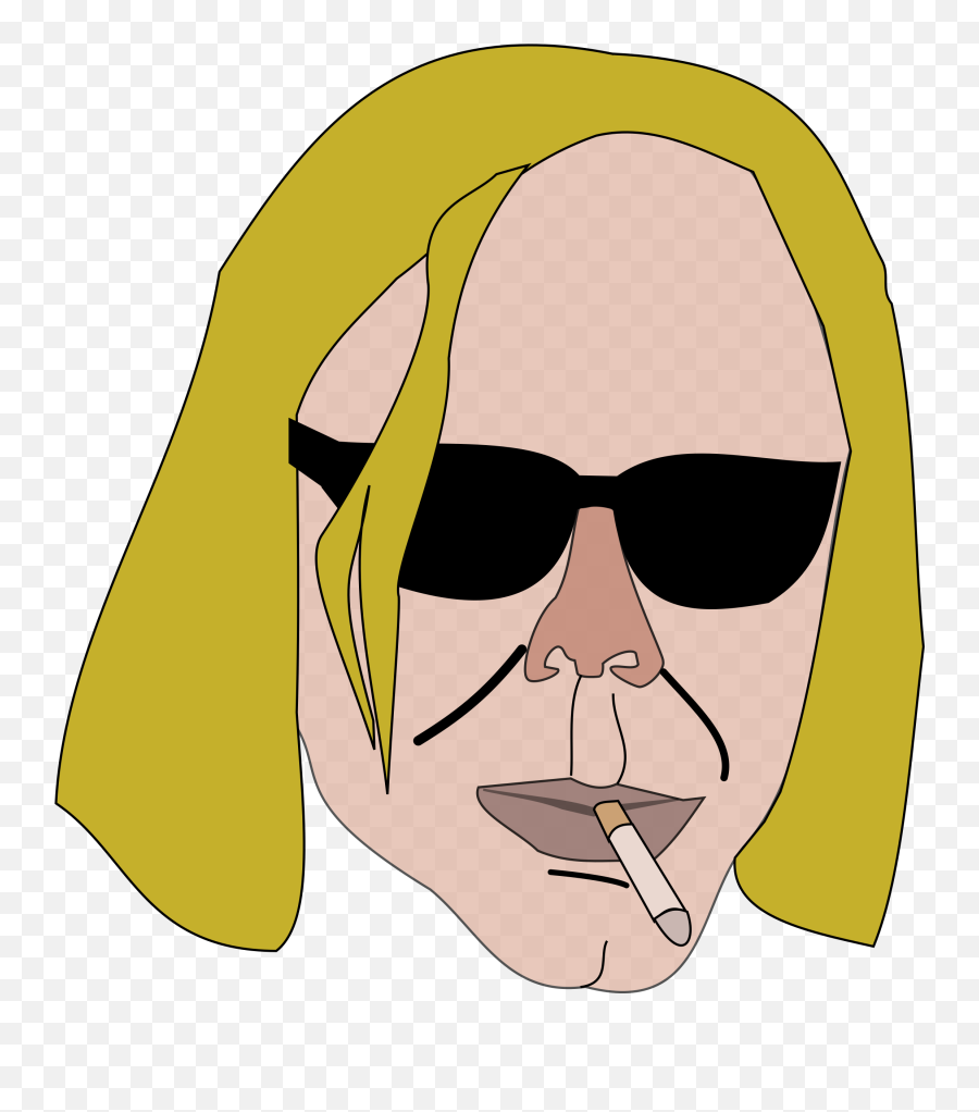 Man Smoker Sunglasses Cool Male Clipart - Full Size Man Smoking Cigarette Png Emoji,Emoji Sunglasses Template
