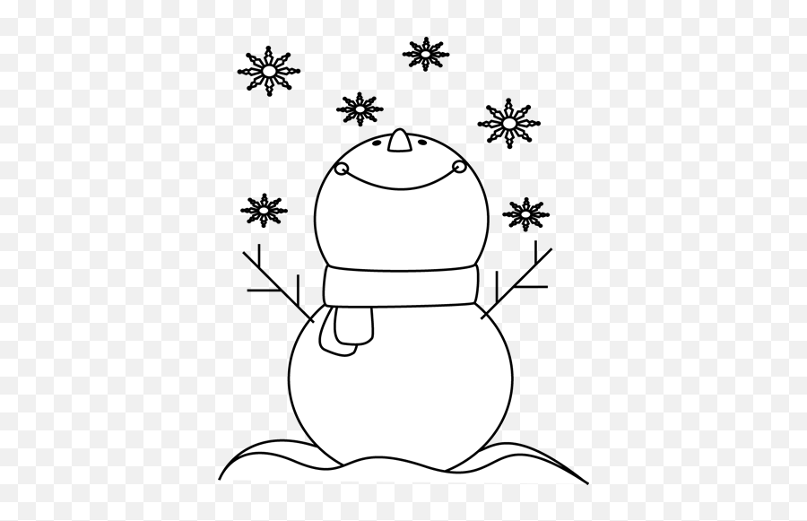 Snowflake January Clipart Black And White - Black And White Snowman Clipart Emoji,Black Snowman Emoji