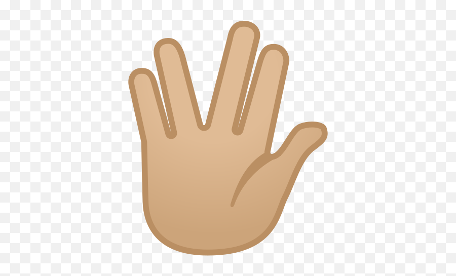 Emoji With Medium - Saludo Vulcano,The Spock Emoji