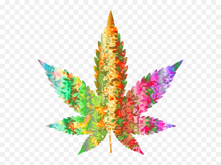 Psychedelic Marijuana Leaf - Psychedelic Marijuana Png Emoji,Marijuana Leaf Emoji