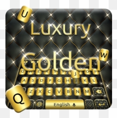 Luxury Gold Keyboard Theme - Number Emoji