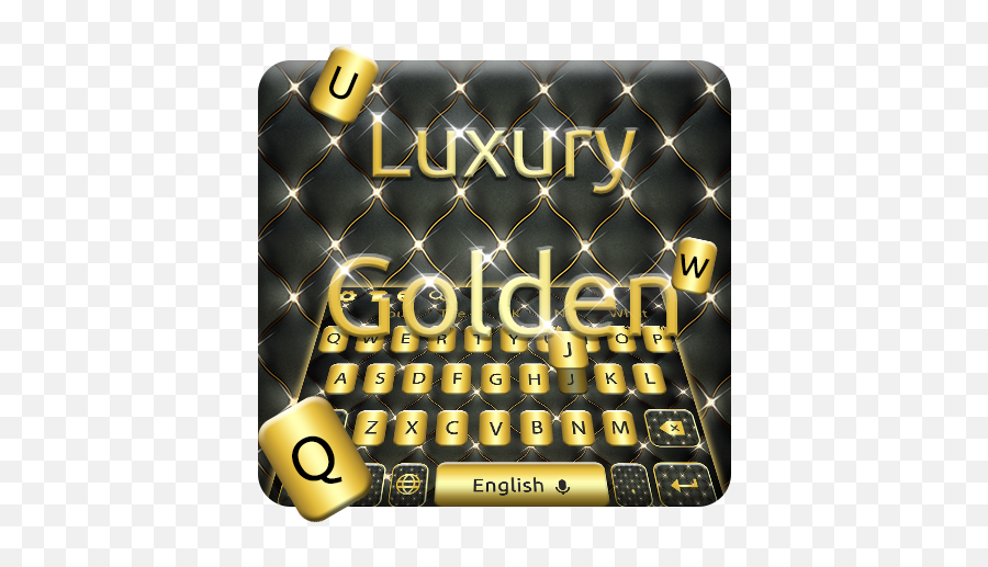 Luxury Gold Keyboard Theme - Number Emoji,Blacky Emoticons