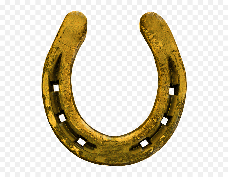 Luck Horseshoe Lucky Charm - Horse Shoe And Clover Leaf Wall Wallpaper Hd Emoji,Gold Emoji