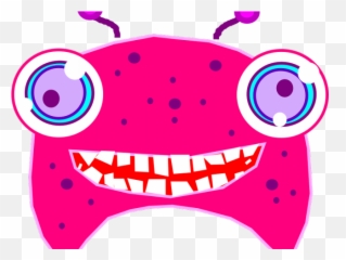 Pink Eyes Clipart Alien Creature - Floating Monster Art Emoji
