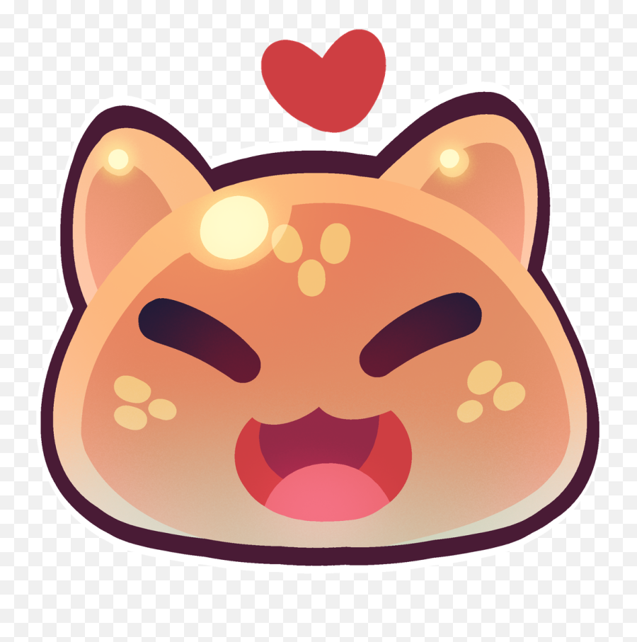 A Pair Of Fat Cat Emojis In The Slime Rancher - Cute Emoji For Discord,Cat Emojis