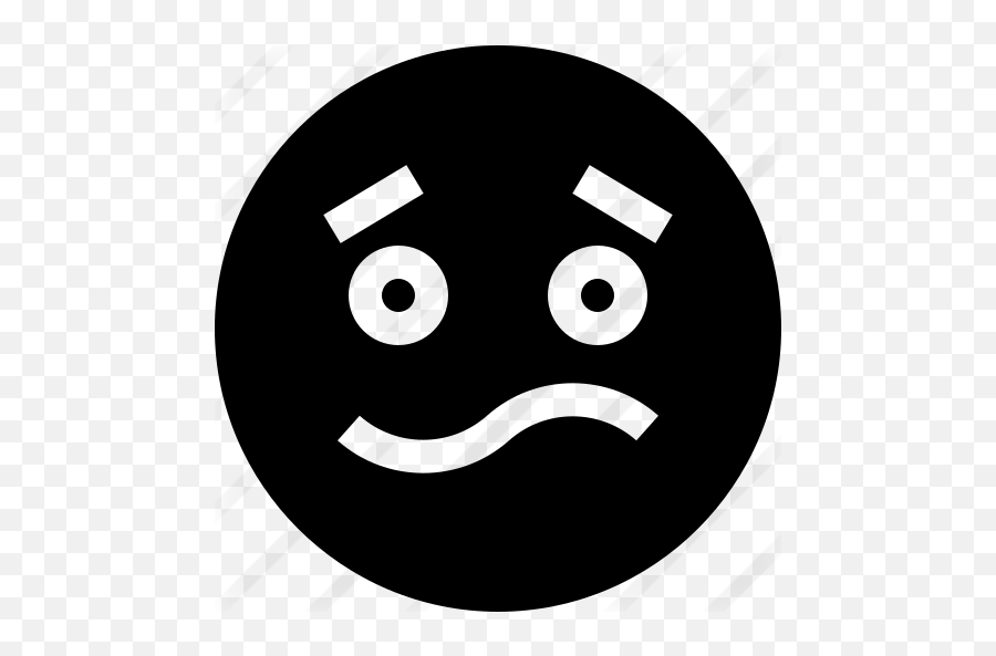 Confused - Circle Emoji,Fists Up Emoticon