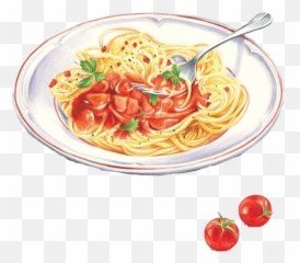 Watercolor Food Pasta Freetoedit - Watercolor Pasta Emoji,Spaghetti Emoji